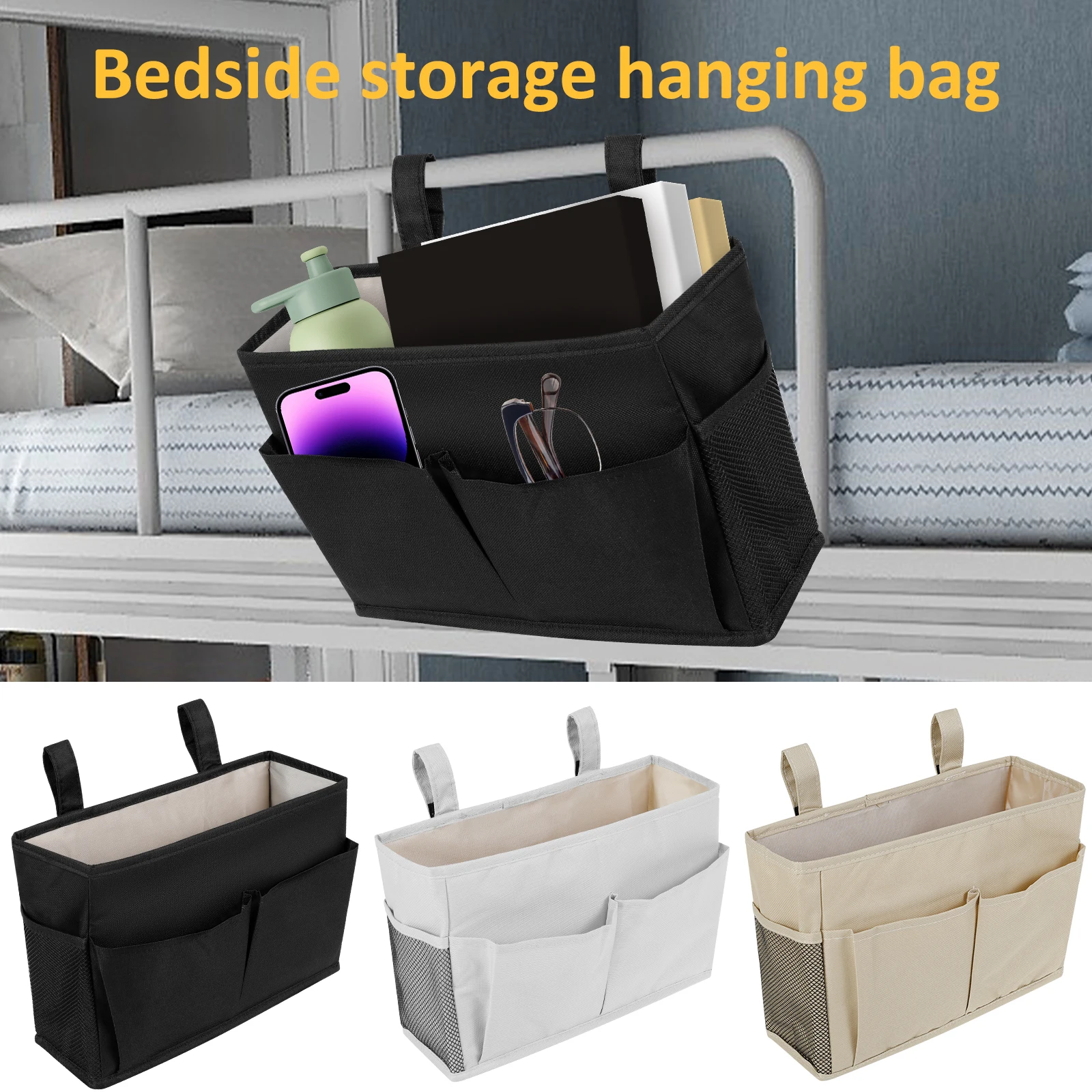 Linen Bag Bulk - Bedside Storage Bag Cotton Linen Large