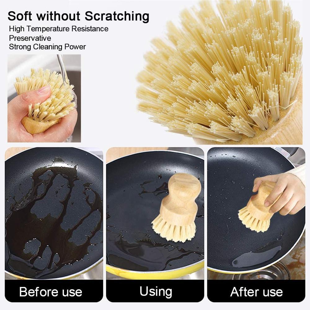 Bamboo Dish Scrub Brushes Natu - Dish Brush Bamboo reseña y precio