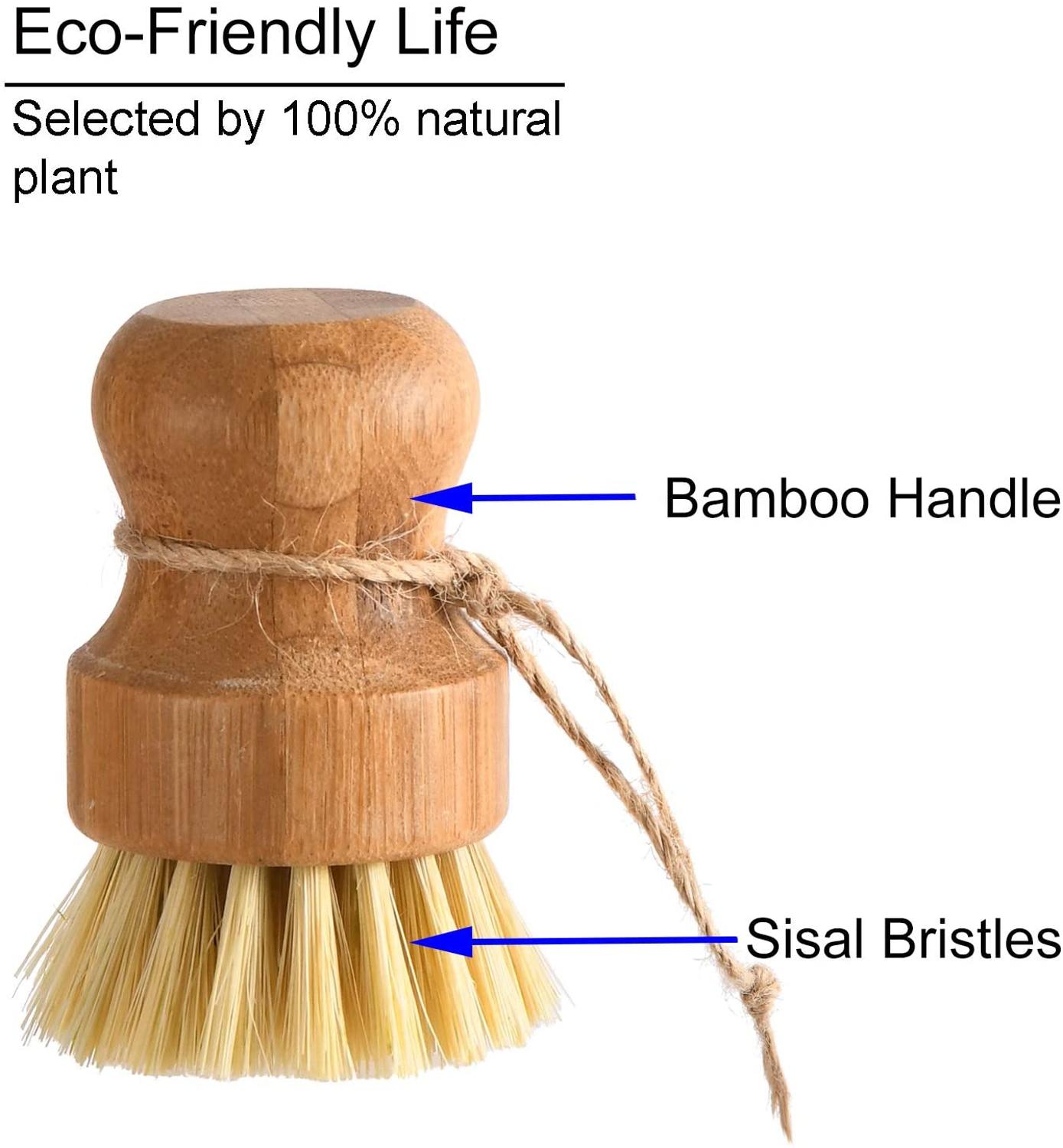 Bamboo Dish Scrub Brushes Natu - Dish Brush Bamboo reseña y precio