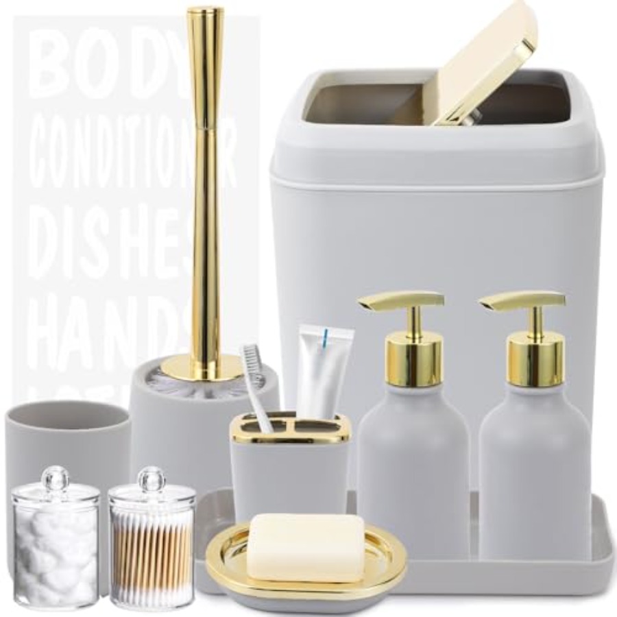 and Gold Accessories - 10 Pcs  - Dish Brush Bamboo reseña y precio