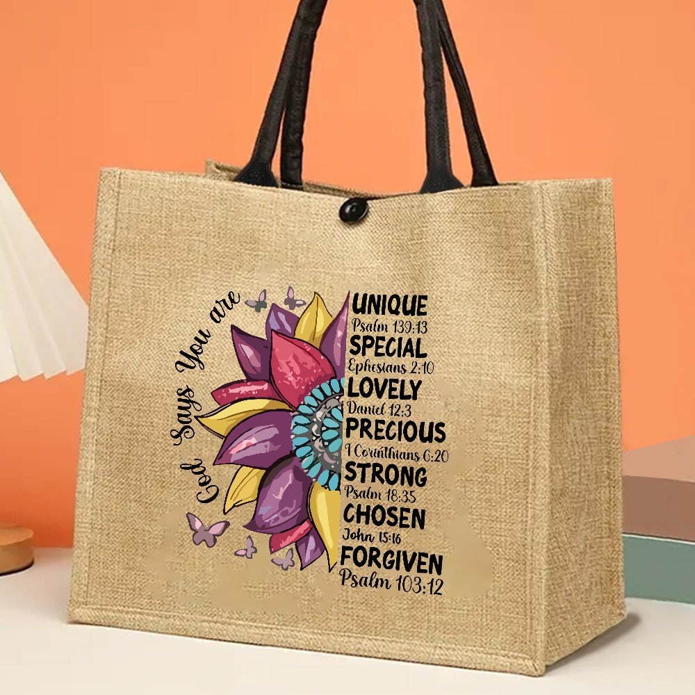 Aesthetic Faith Sunflower Tote - Linen Bag Bulk reseña y precio