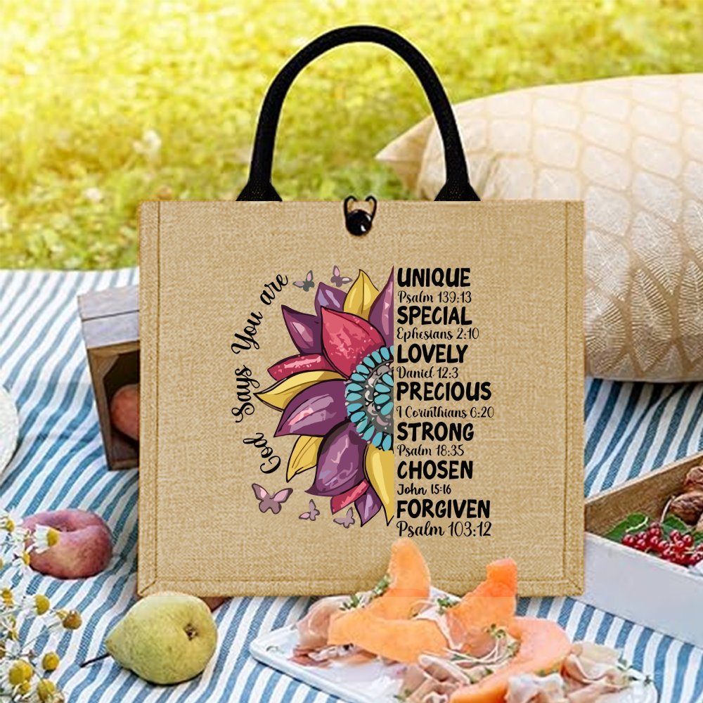 Aesthetic Faith Sunflower Tote - Linen Bag Bulk reseña y precio