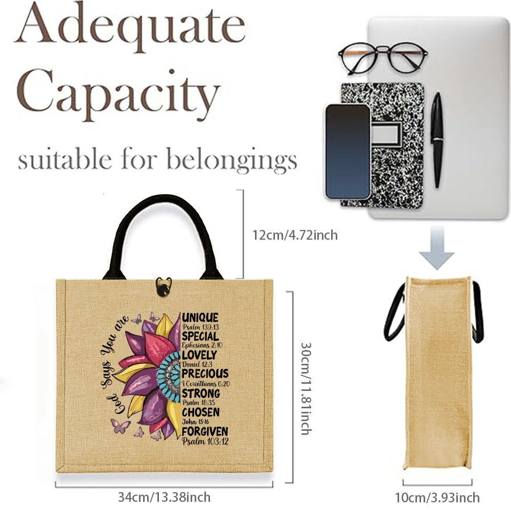 Aesthetic Faith Sunflower Tote - Linen Bag Bulk reseña y precio