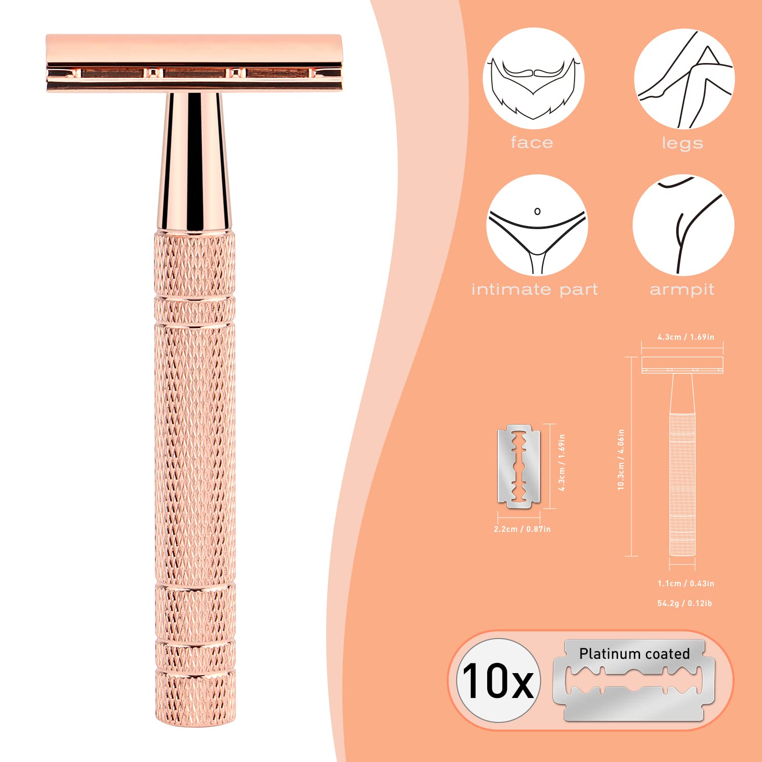 Reusable Double Edge Safety Ra - Safety Razor Handle reseña y precio