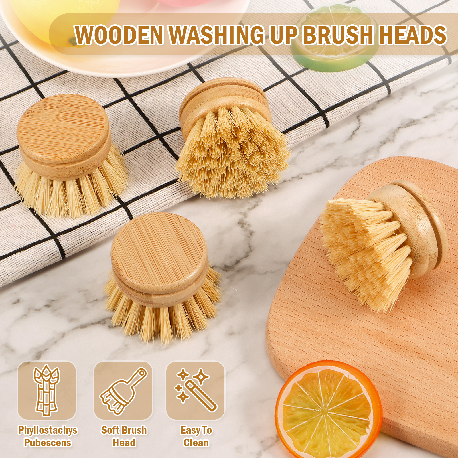 Kitchen Dish Brush Natural Bam - Dish Brush Bamboo reseña y precio