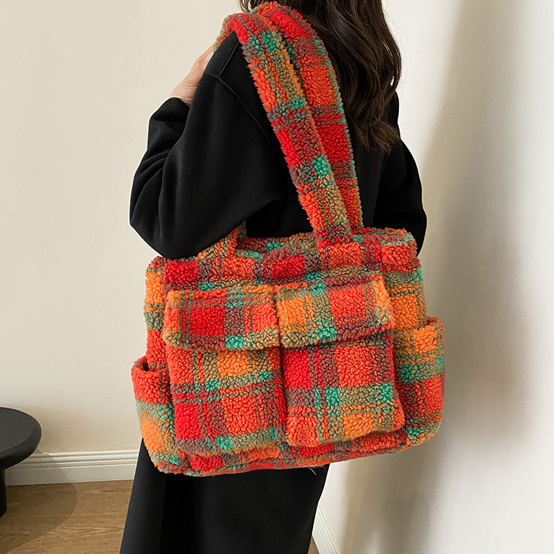 Lamb Fleece tote bags for wome - Linen Bag Bulk reseña y precio