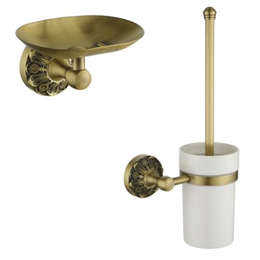 Toilet Brush Holder + Soap Dis - Dish Brush Bamboo reseña y precio