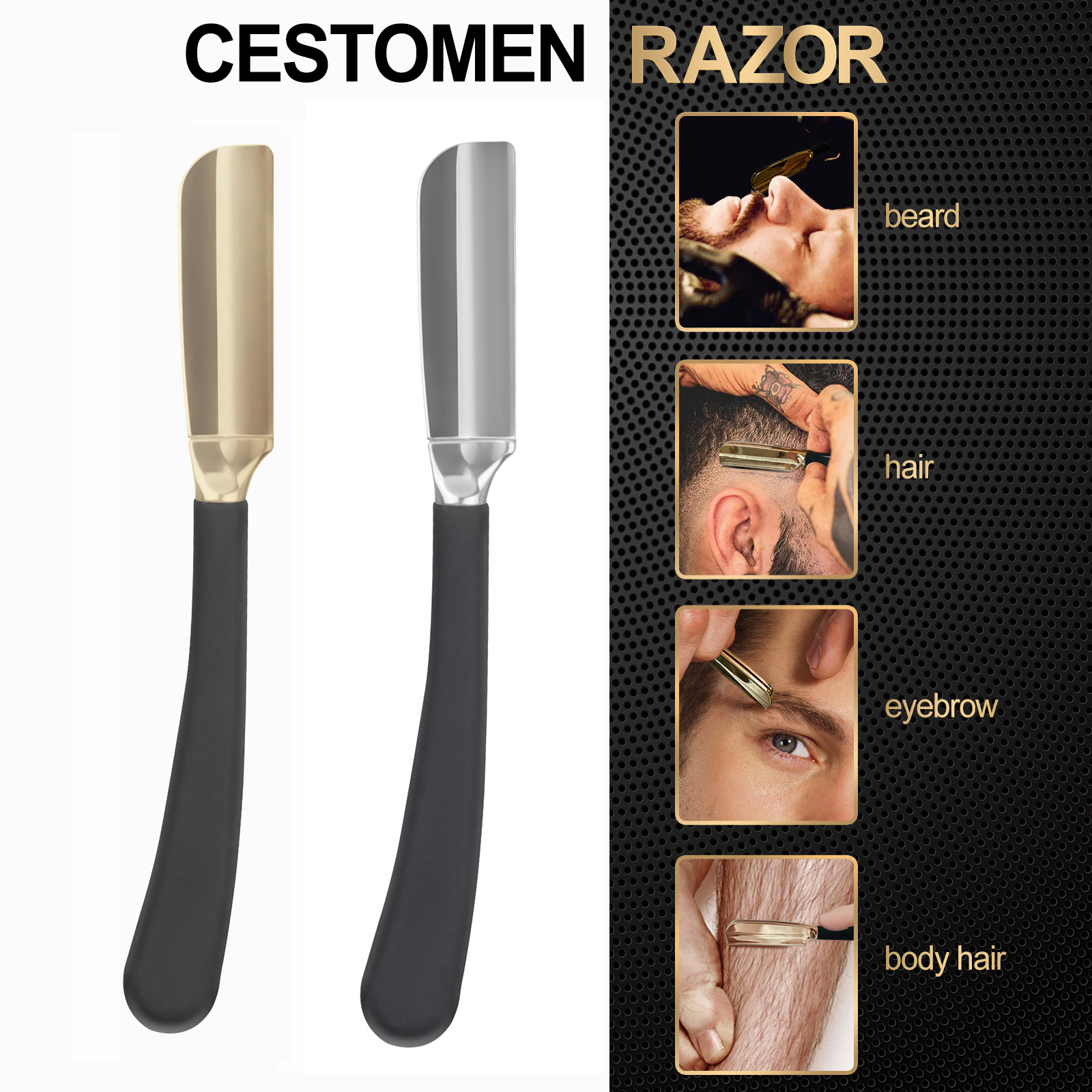 1Pc Pro Baber Beard Straight E - Safety Razor Handle reseña y precio