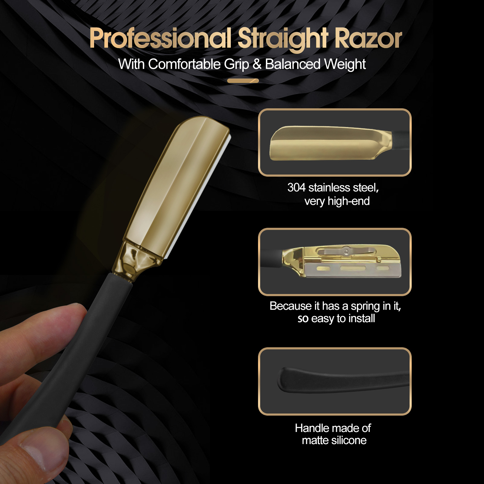 1Pc Pro Baber Beard Straight E - Safety Razor Handle reseña y precio