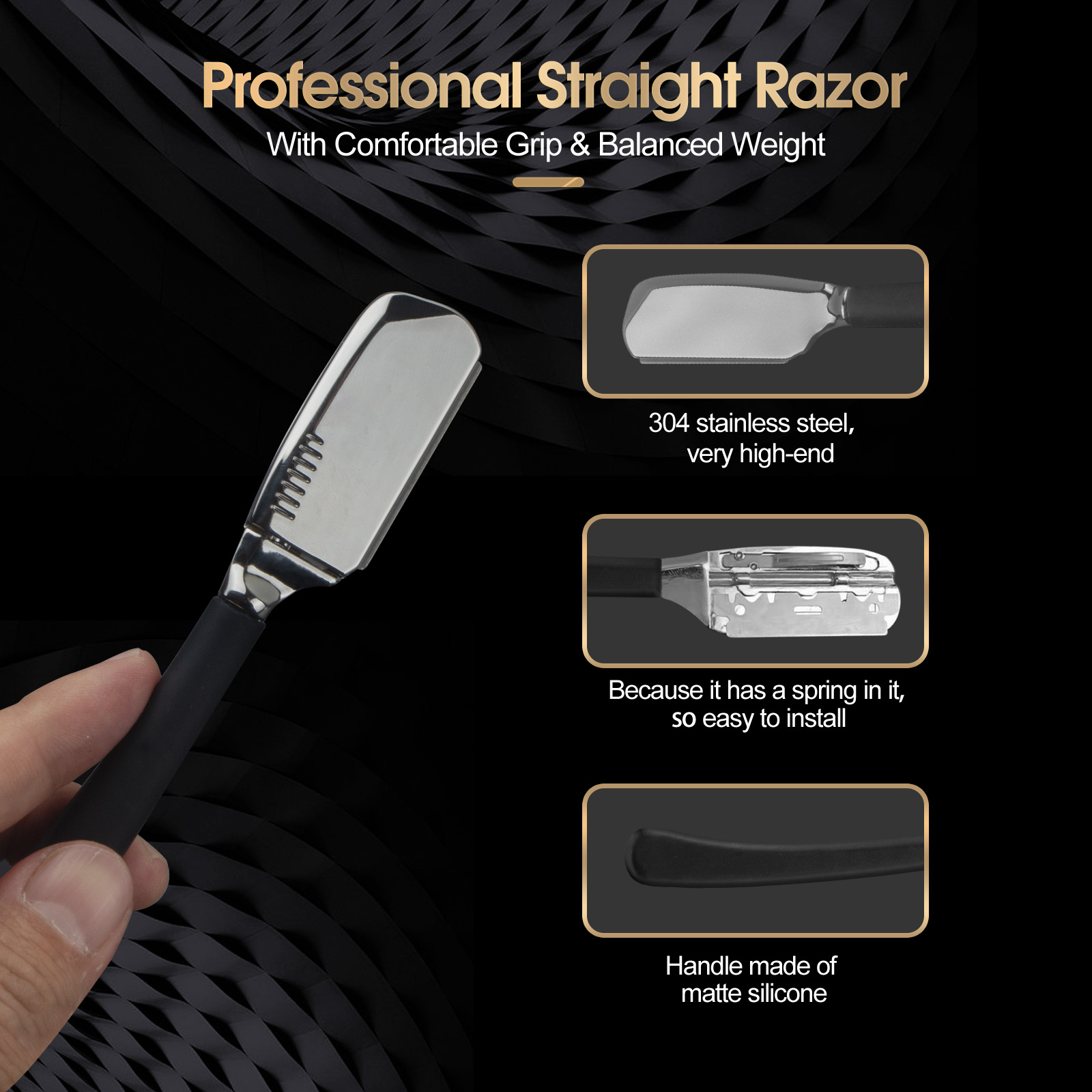 1Pc Pro Baber Beard Straight E - Safety Razor Handle reseña y precio