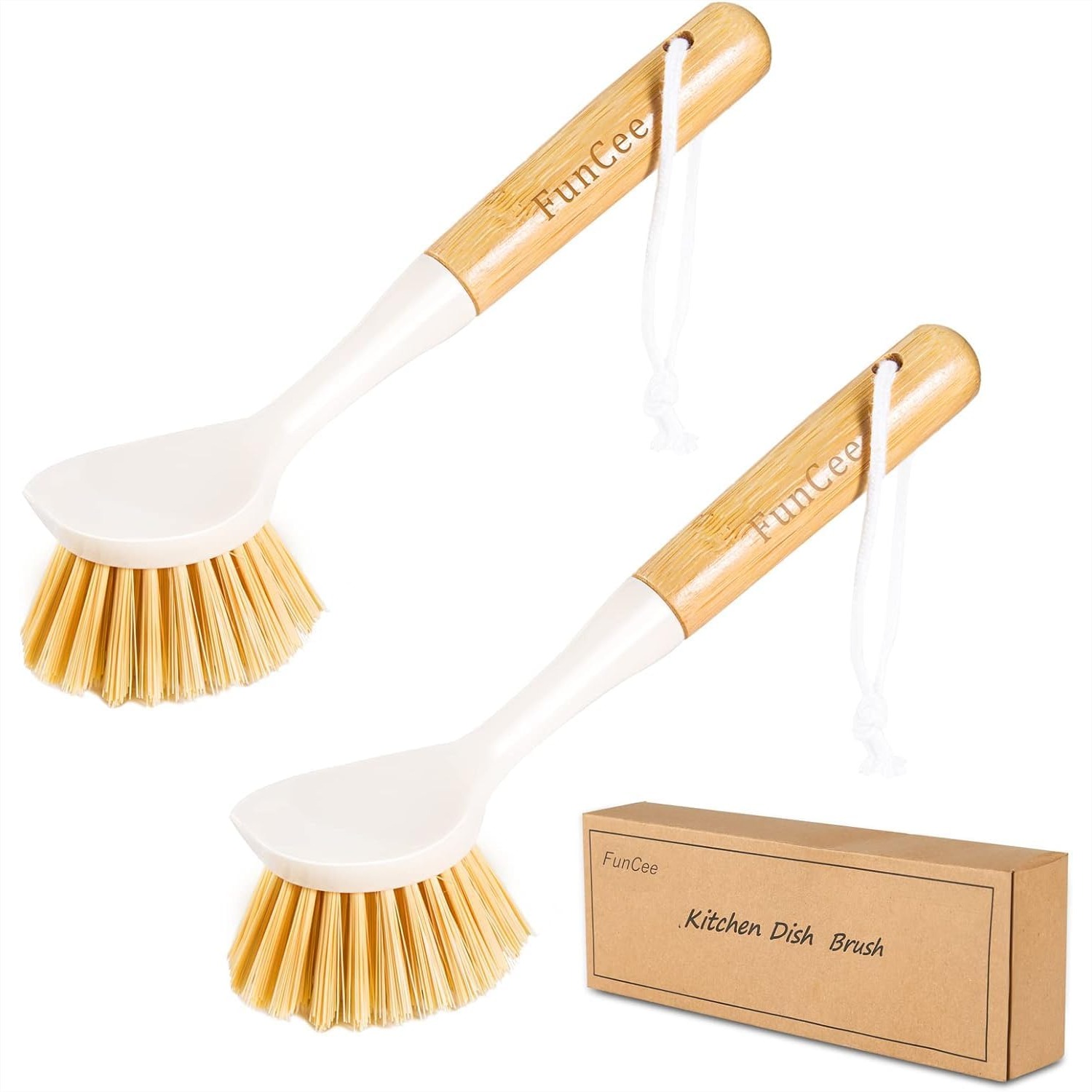 2 Pack Kitchen Dish Brushes wi - Dish Brush Bamboo reseña y precio