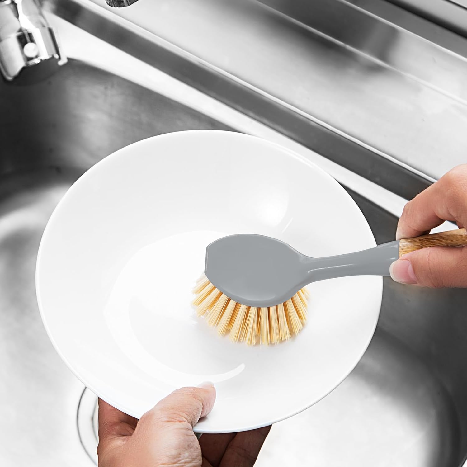 2 Pack Kitchen Dish Brushes wi - Dish Brush Bamboo reseña y precio