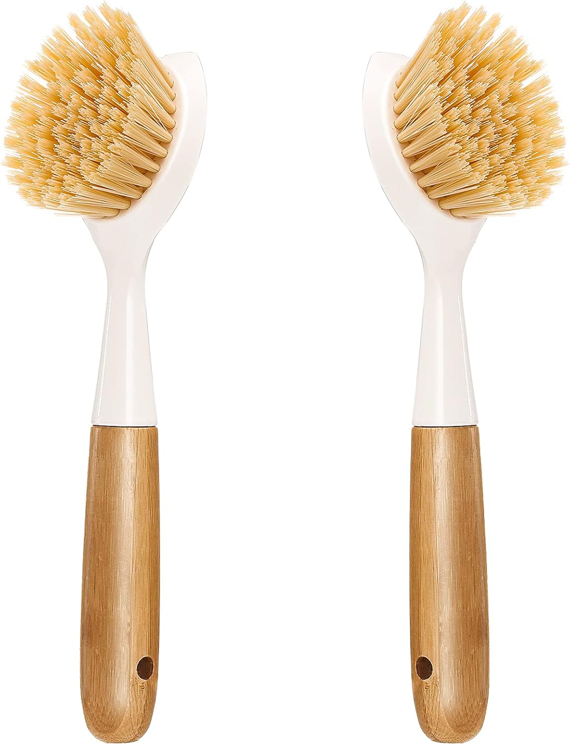 2 Pack Kitchen Dish Brush with - Dish Brush Bamboo reseña y precio