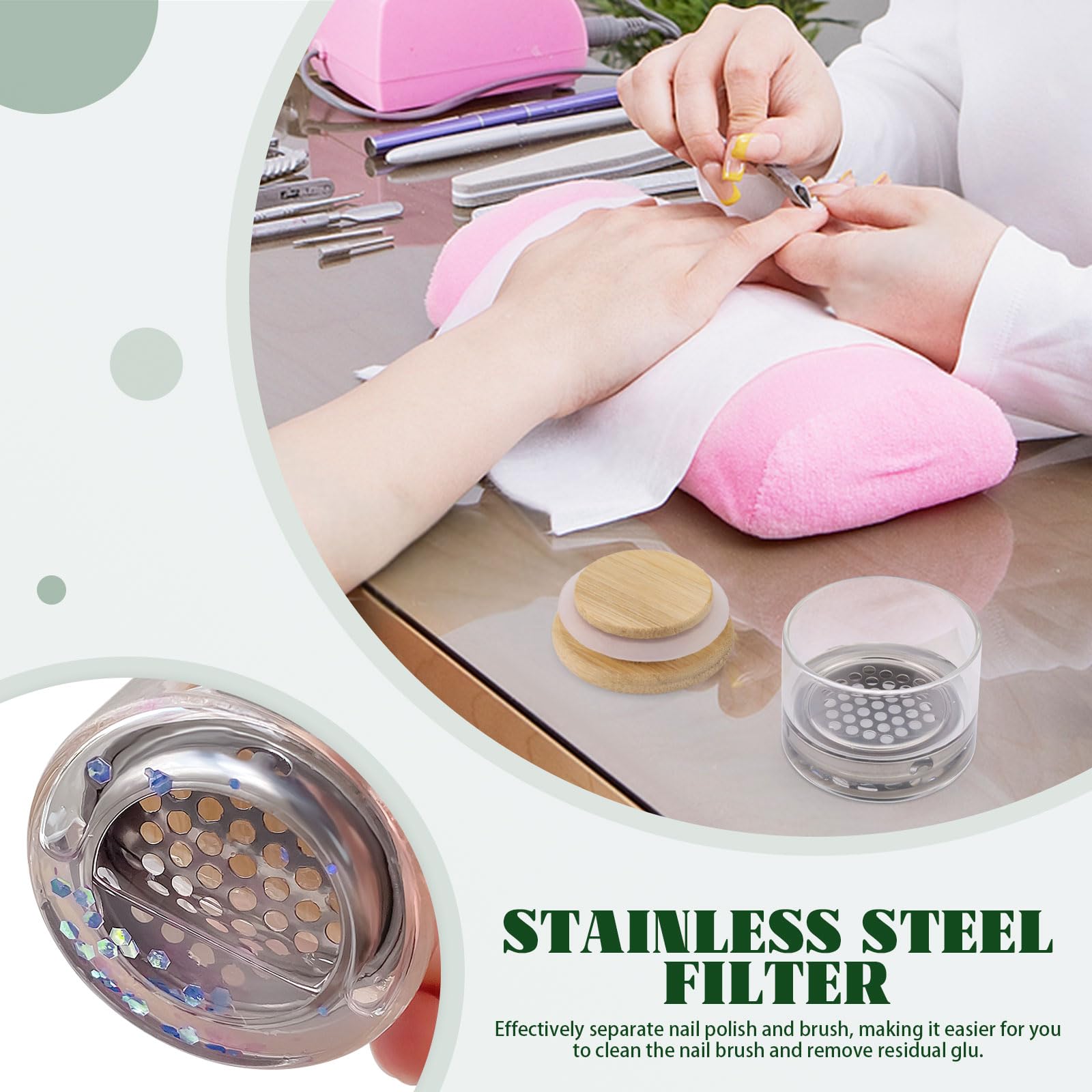 Nail Art Brushes Washing Cup N - Dish Brush Bamboo reseña y precio