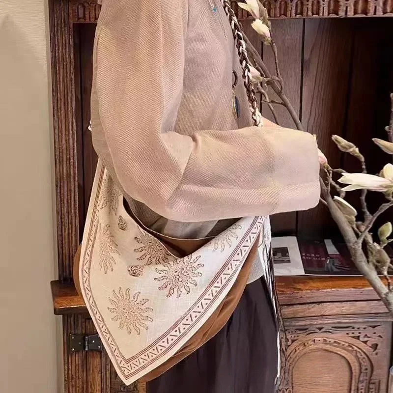Bohemian Triangle Crossbody Ba - Linen Bag Bulk reseña y precio