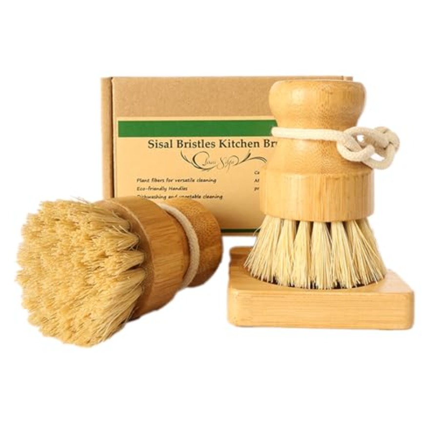 Bamboo Vegetable Brush Set, Na - Dish Brush Bamboo reseña y precio