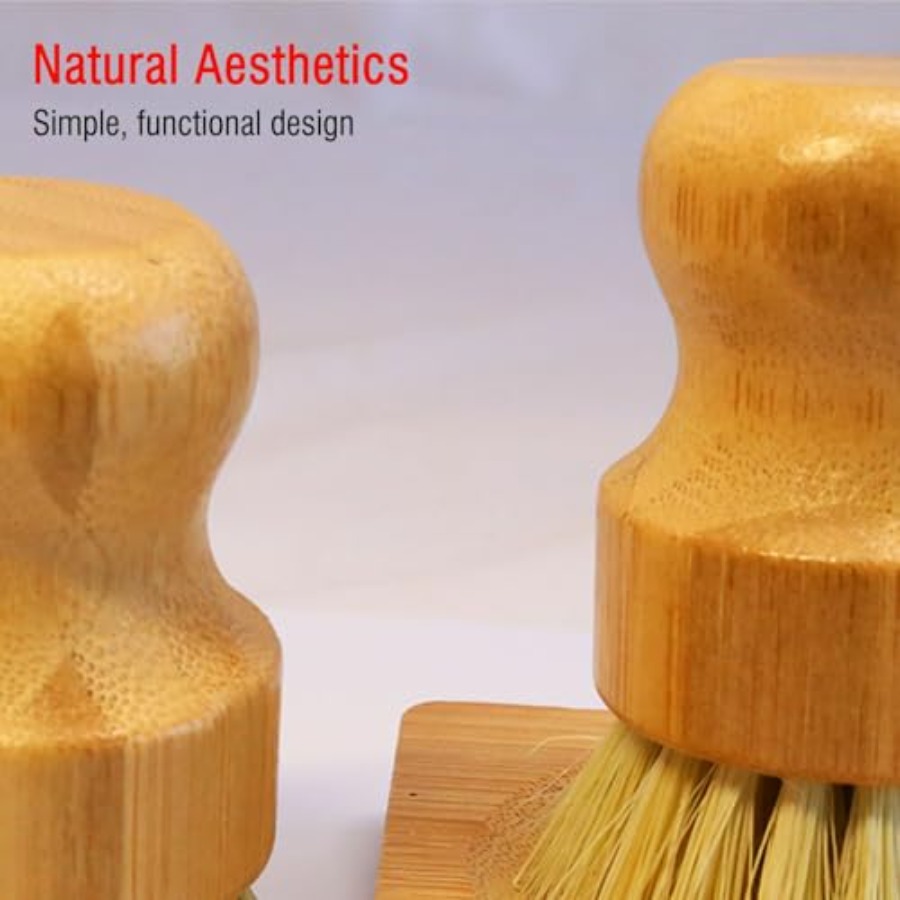 Bamboo Vegetable Brush Set, Na - Dish Brush Bamboo reseña y precio