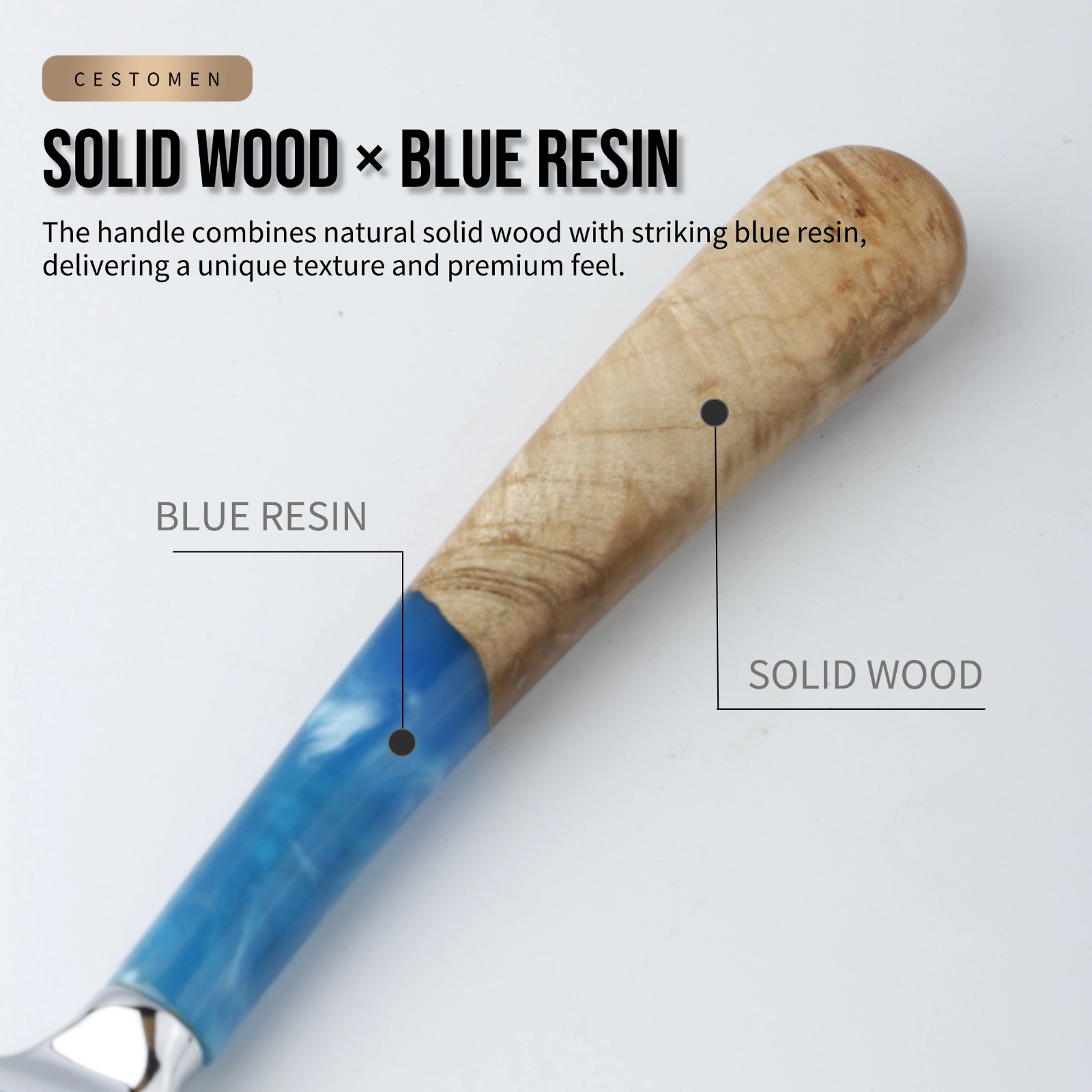 1Pcs Pro Resin Wood Handle Bar - Safety Razor Handle reseña y precio