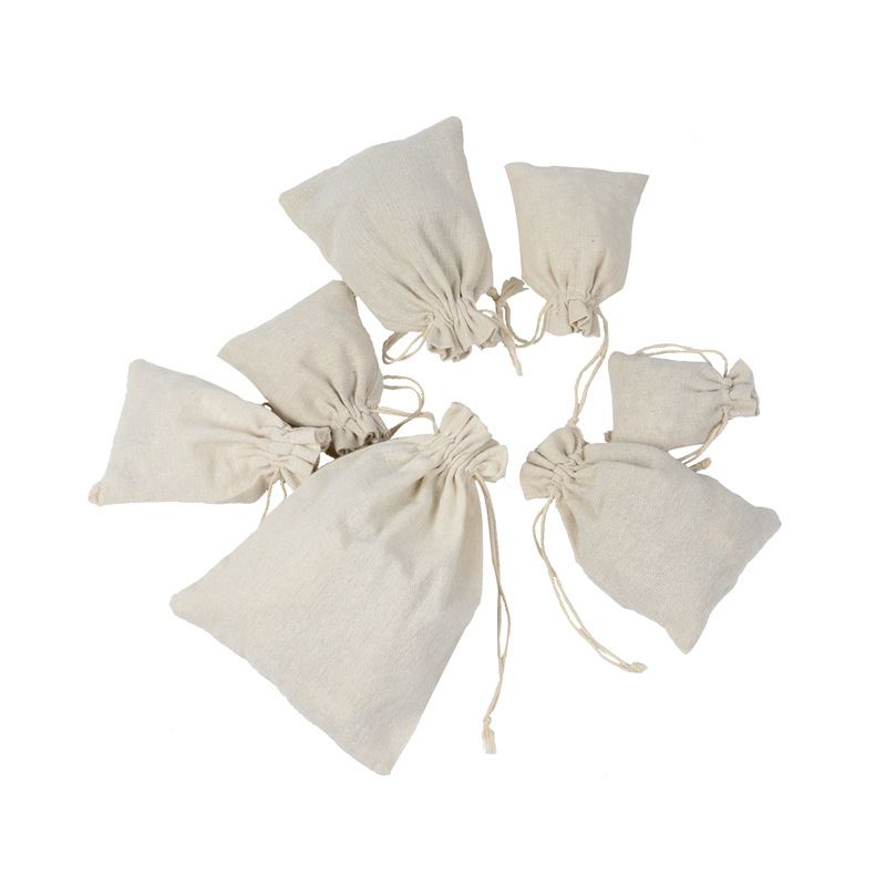10pcs Cotton Linen Drawstring  - Linen Bag Bulk reseña y precio