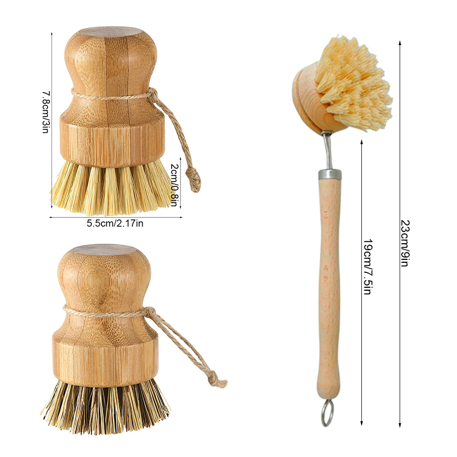 Bamboo Kitchen Cleaning Brush  - Dish Brush Bamboo reseña y precio
